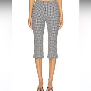 MAJORELLE Black and White Checkered Capris